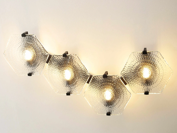 HEXXA WALL LIGHT 04 - LED glass wall lamp by Patinas Lighting - view 2